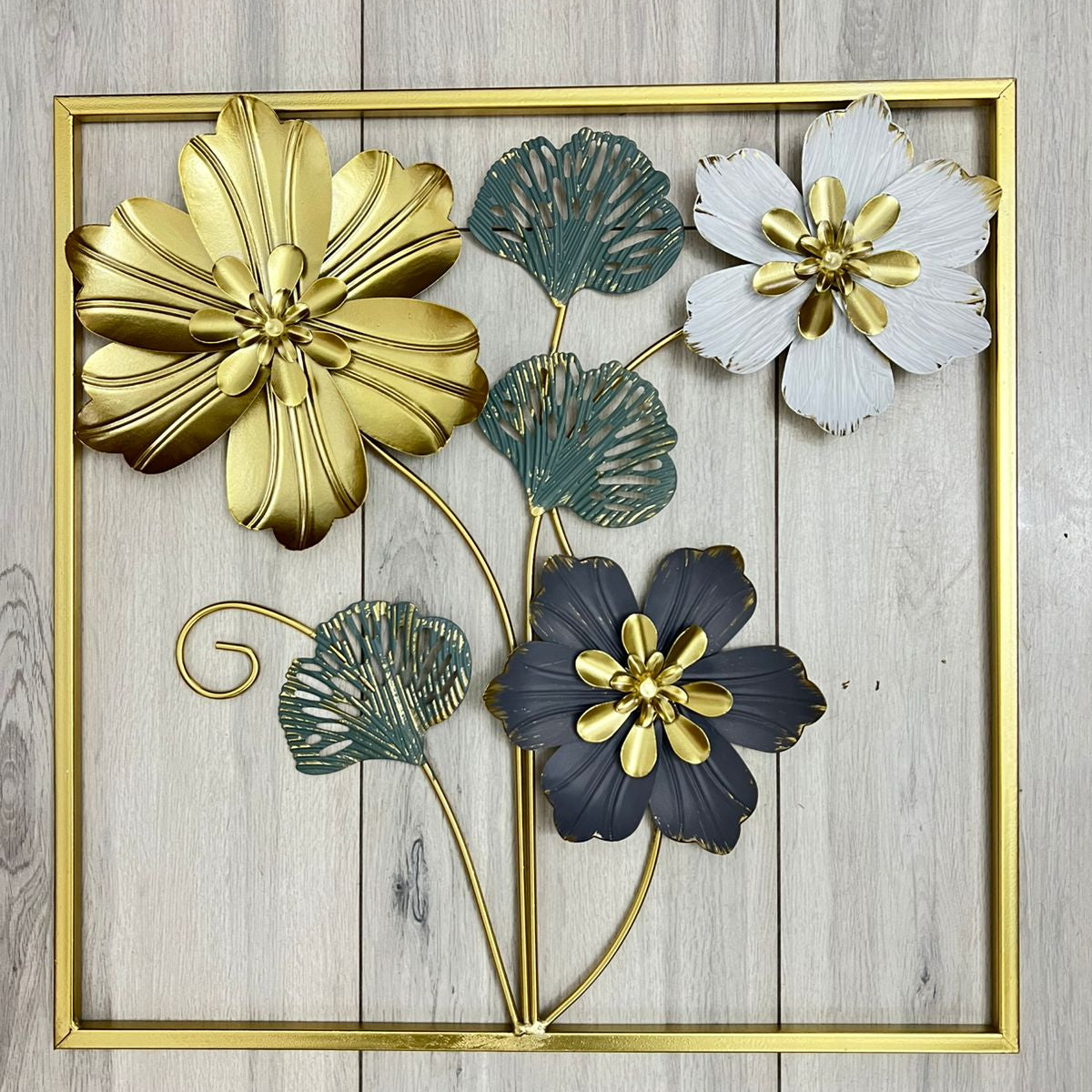 Luxury metal flower frame