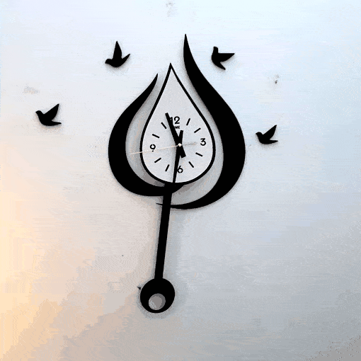 Water Drop Style Pendulum Clock N Pyari Walls