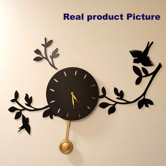 Birds on Branches Scenic Pendulum Clock