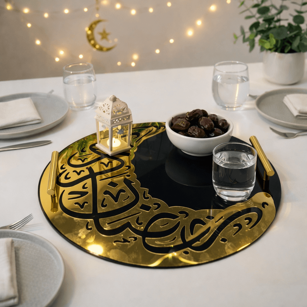 Hilal Grace Serving Tray Premium Acrylic Made