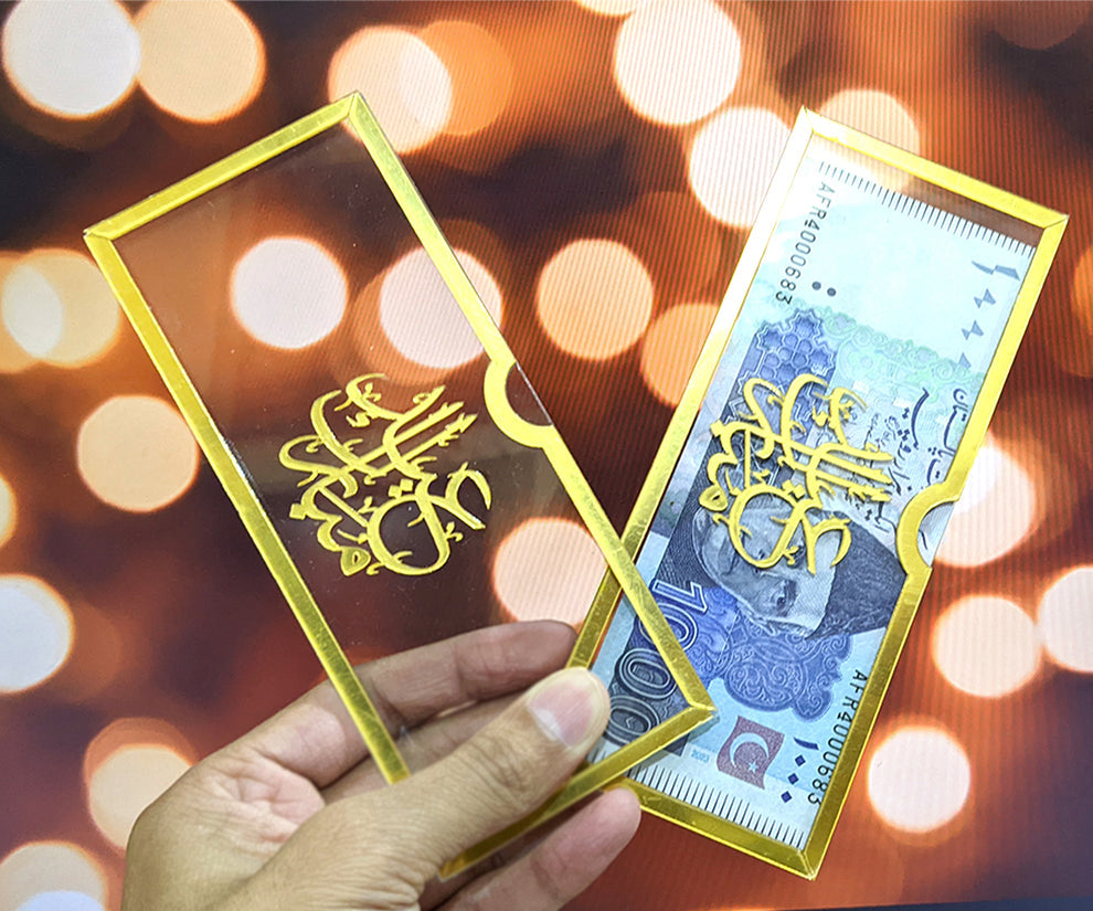Eidi Design Acrylic Eidi Envelopes – Eid Mubarak Gift Envelopes for Kids – Pyari Walls