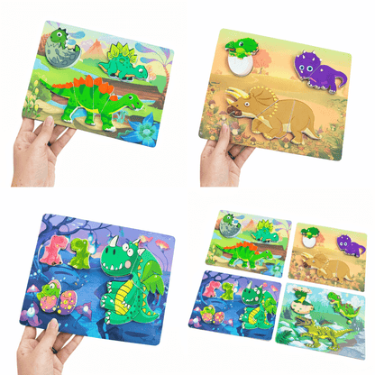 Dinosaur Shape Puzzles-Kids Brain Development