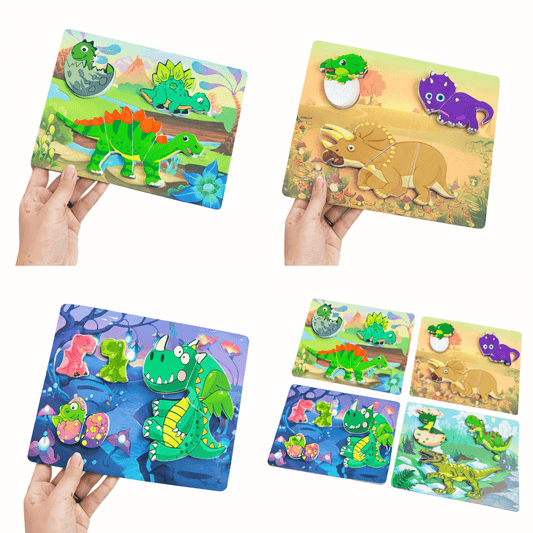 Dinosaur Shape Puzzles-Kids Brain Development