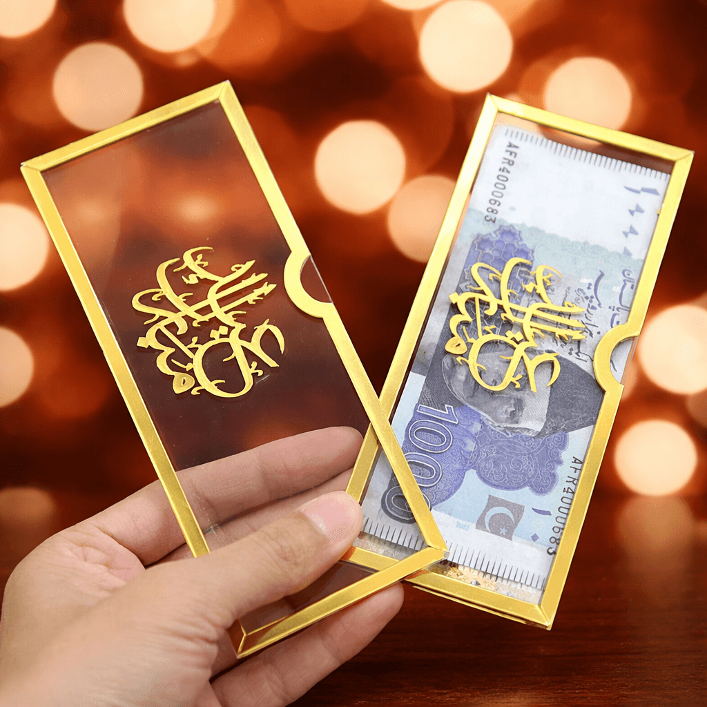 Acrylic Eidi Envelopes – Eid Mubarak Gift Envelopes for Kids -SMP01