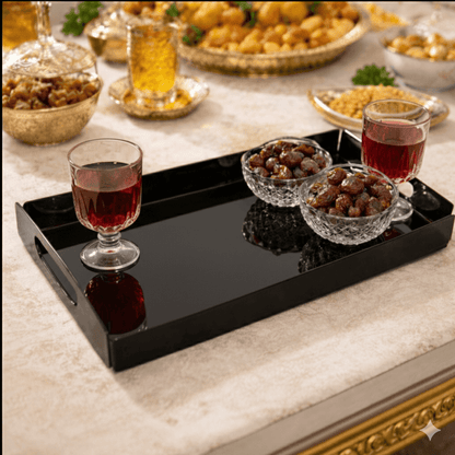 Elegant and minimal Set of 3 Black Acrylic Trays