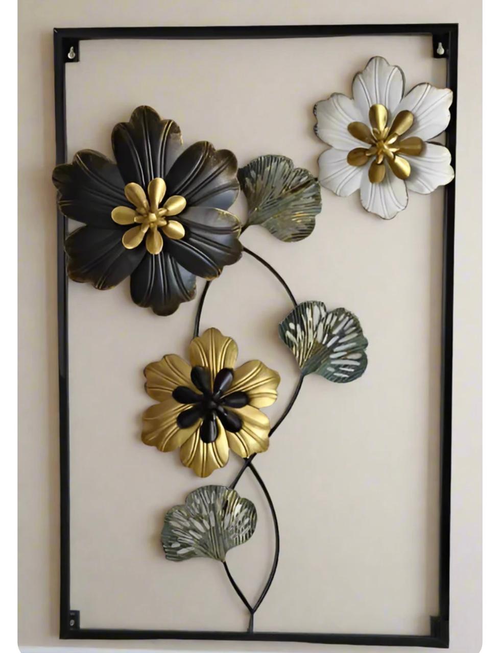 Elegant flower wall sculpture