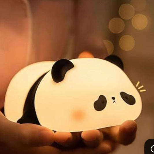 CUTE SILICON LED PANDA PLUSHY NIGHT LAMP USB RECHARGEABLE TOUCH CONTROL
