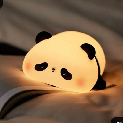 CUTE SILICON LED PANDA PLUSHY NIGHT LAMP USB RECHARGEABLE TOUCH CONTROL