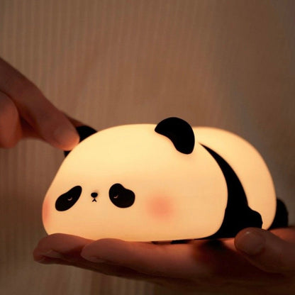 CUTE SILICON LED PANDA PLUSHY NIGHT LAMP USB RECHARGEABLE TOUCH CONTROL