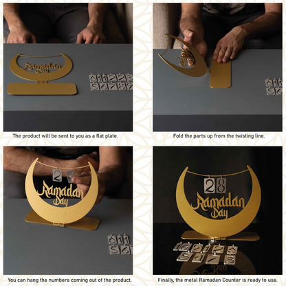 Ramadan Calendar Metal Tabletop Decor-MRC02