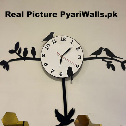 New Latest Style 2023 Birds Tree Pendulum clock White Dial