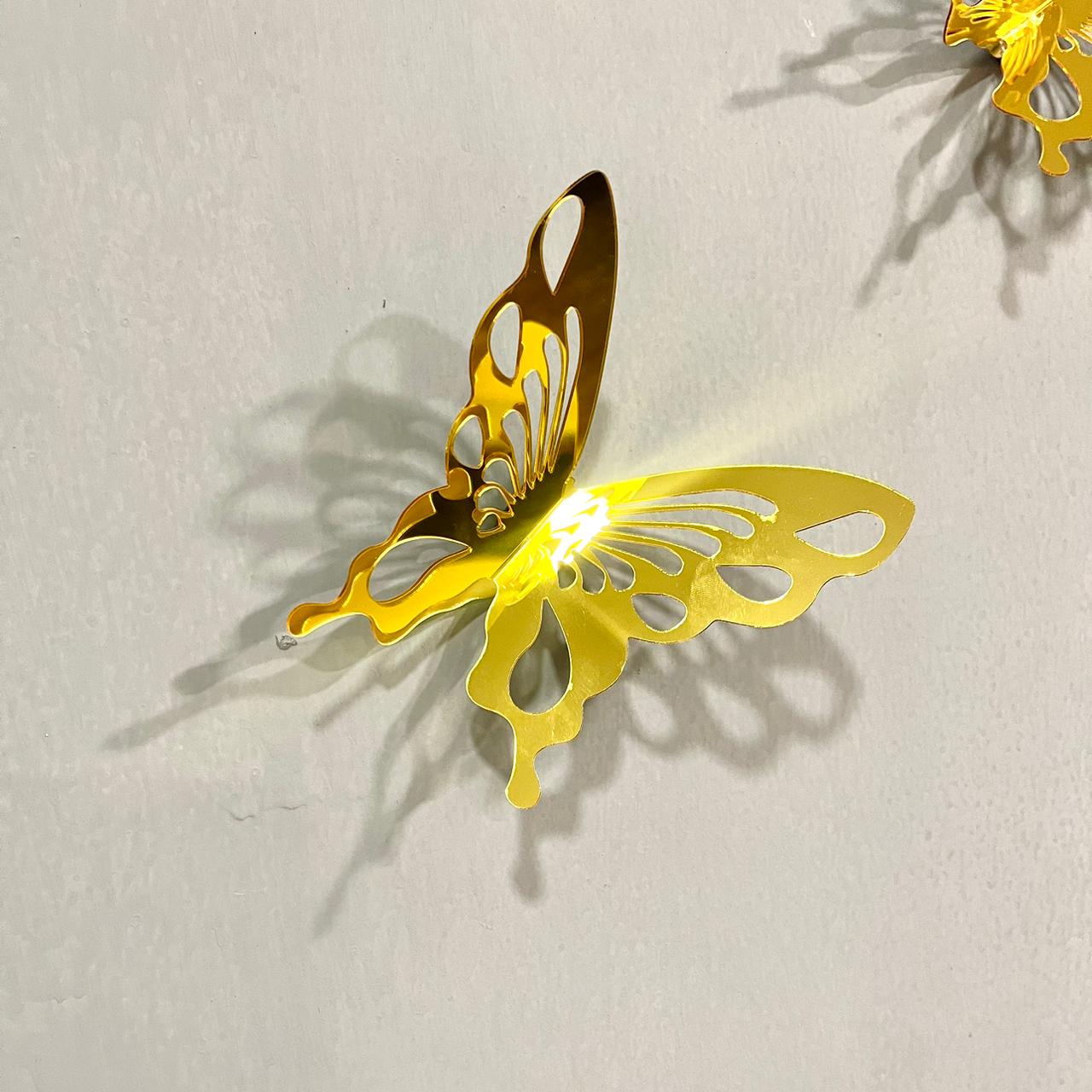 DIY 3D New 2024 Acrylic Mirror Butterflies for Wall Decor