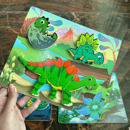 Dinosaur Shape Puzzles-Kids Brain Development