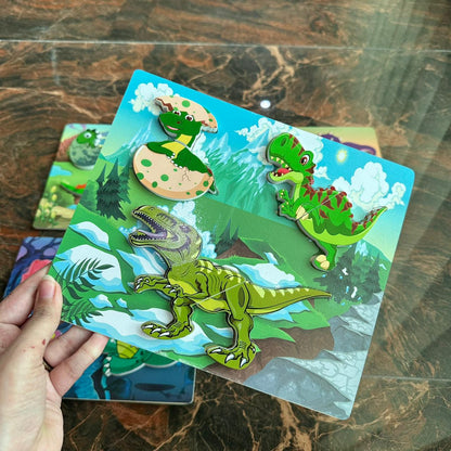 Dinosaur Shape Puzzles-Kids Brain Development