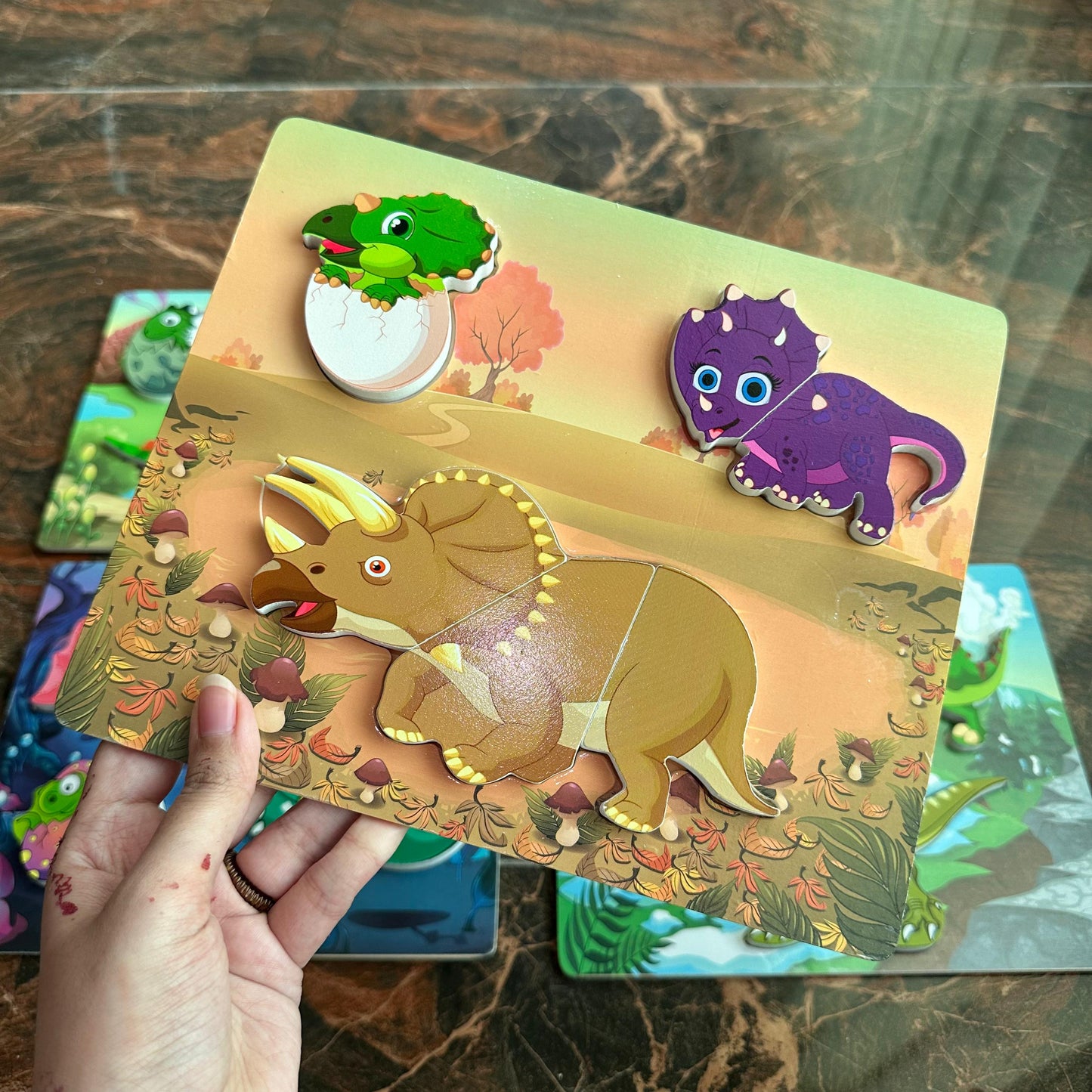 Dinosaur Shape Puzzles-Kids Brain Development