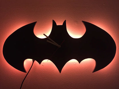 Bat-Man Clock with Rope Light