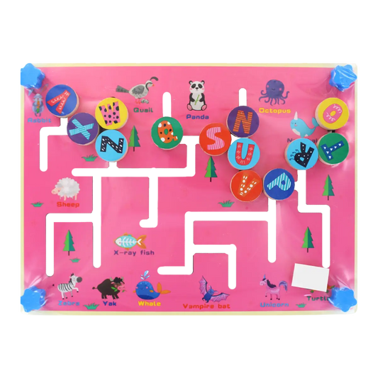 Movement Puzzle Game wooden Letters and numbers (Imported)