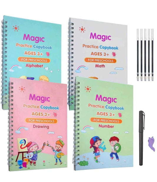 Kids Magic Practice Book Set of 4-Kids learning for Home and school