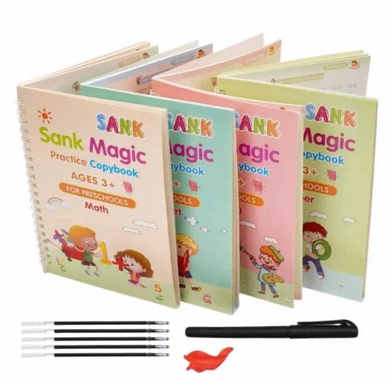 Kids Magic Practice Book Set of 4-Kids learning for Home and school