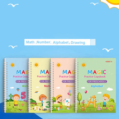 Kids Magic Practice Book Set of 4-Kids learning for Home and school