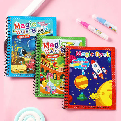Magic Water Drawing Coloring book (Set of 2)