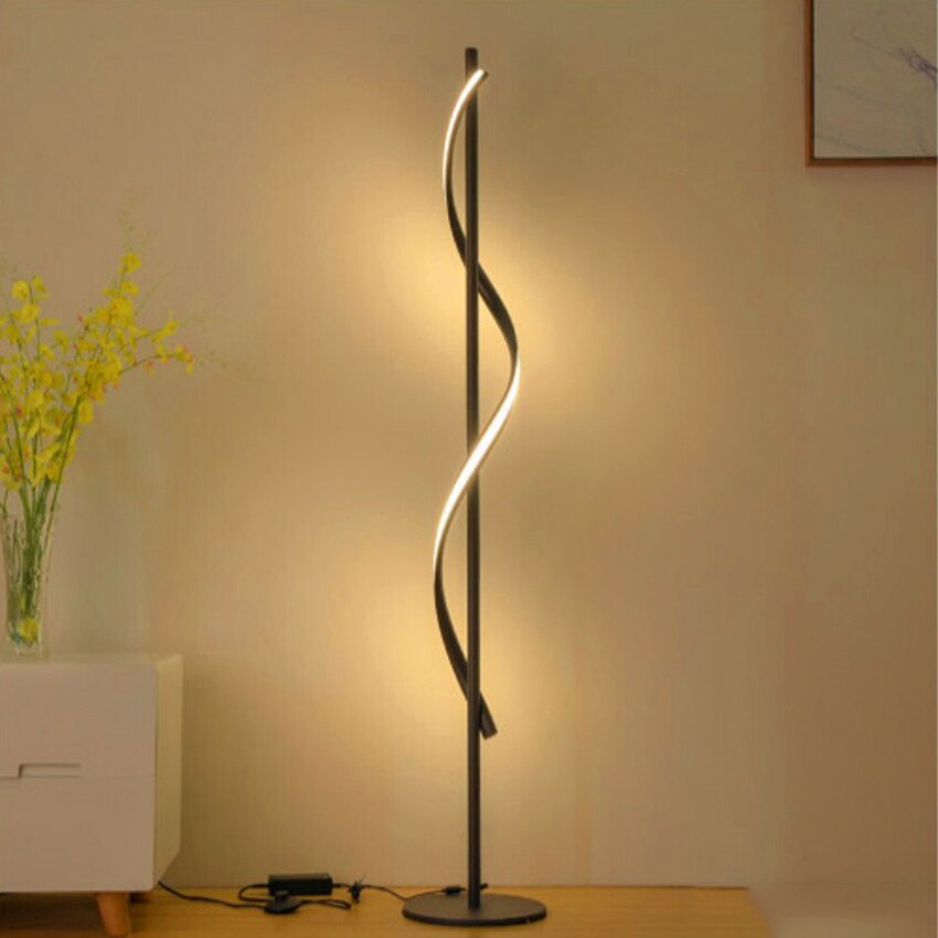 AMBIENT FLOOR LAMP LIVING ROOM BEDROOM SPIRAL NEON LAMP (WARM)