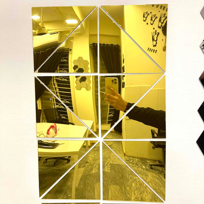 Triangle Shape Acrylic Mirrors Walls Decor