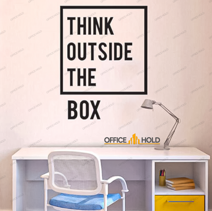 Think Out Side The Box Motivational Office Wall (totb01)