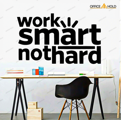 Work Smart Not Hard Inspirational Meeting Room Decor (ws01)