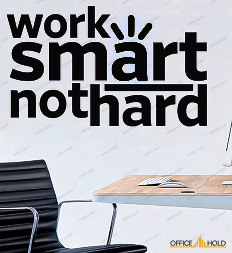 Work Smart Not Hard Inspirational Meeting Room Decor (ws01)