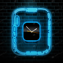 Load image into Gallery viewer, I-Watch Acrylic Modern Neon Wall Clock With Neon LED Backlight

