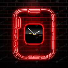 Load image into Gallery viewer, I-Watch Acrylic Modern Neon Wall Clock With Neon LED Backlight
