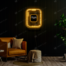Load image into Gallery viewer, I-Watch Acrylic Modern Neon Wall Clock With Neon LED Backlight
