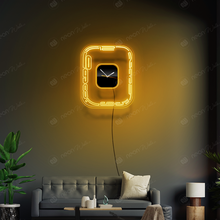 Load image into Gallery viewer, I-Watch Acrylic Modern Neon Wall Clock With Neon LED Backlight
