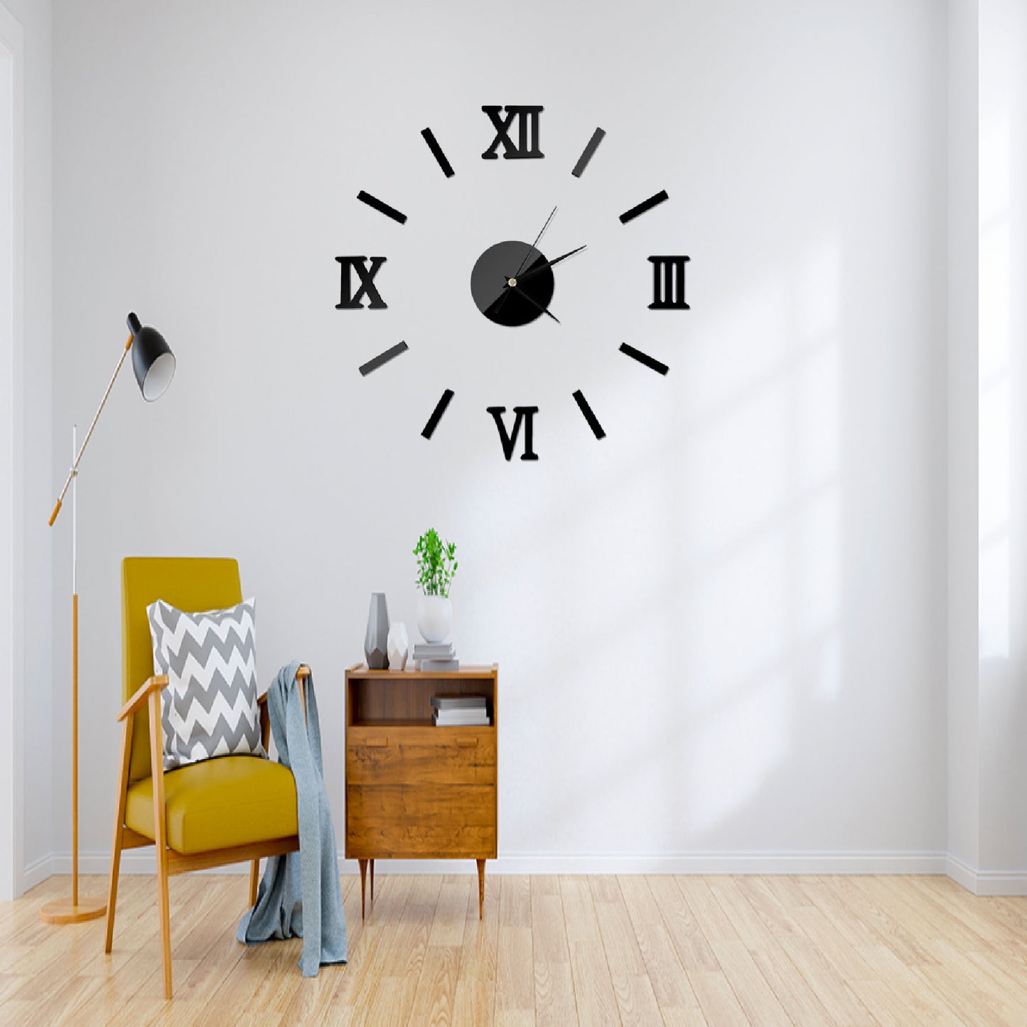 Acrylic Wall Clock(Roman_Strips)