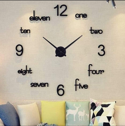 Acrylic Wall Clock with 12 inch Needles(a32)
