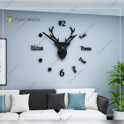 Deer Wall Clock Large - Hot Selling markhor